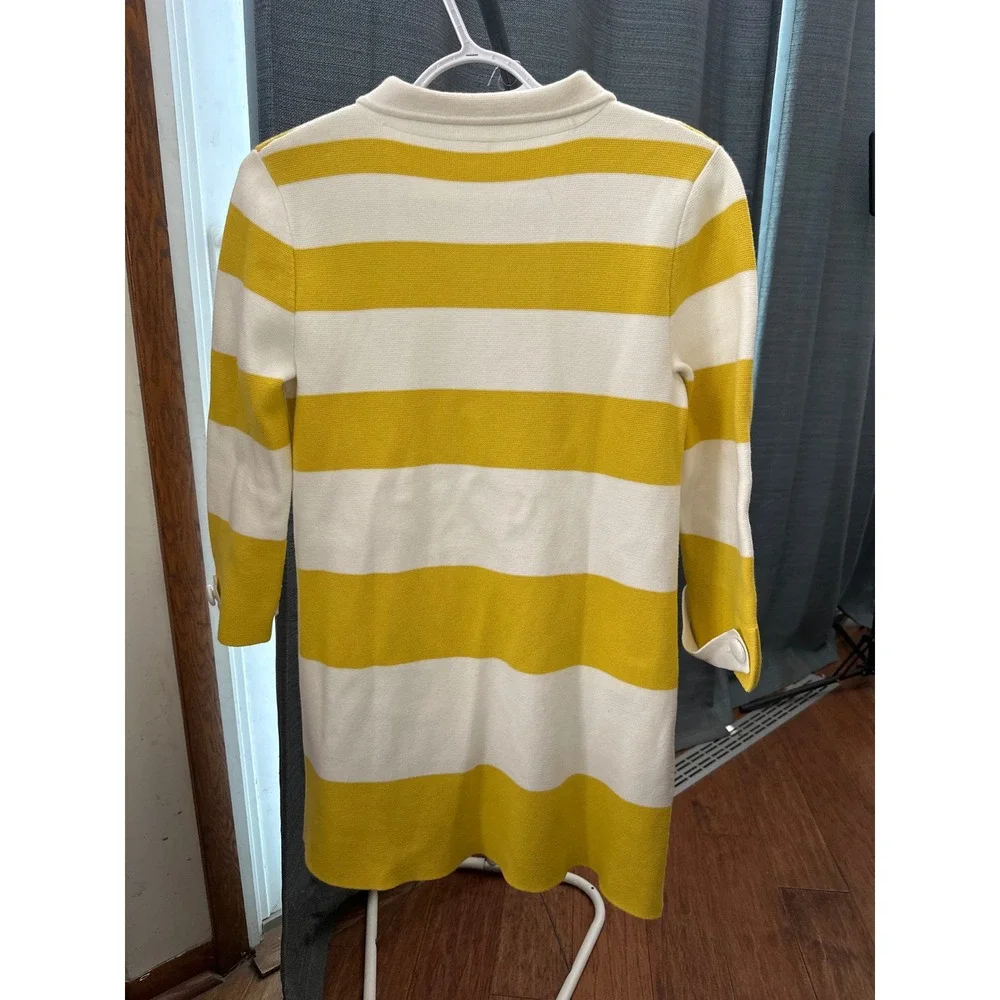 J Crew Striped Knit duster preppy cardigan Classic‎ office Coatigan Sweater S